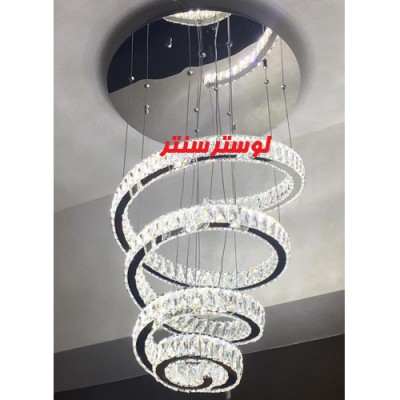 لوستر کریستالی پیچک سایز 80