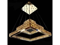 لوستر آویز مدرن کریستالی 8103 مربع شامپاین