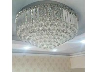 لوستر سقفی کریستالی ناجی نقره ای