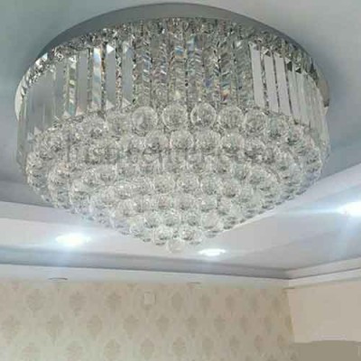 لوستر سقفی کریستالی ناجی نقره ای