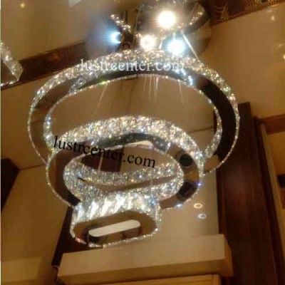 آویز مدرن کریستالی 8103 بیضی 