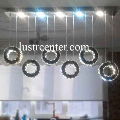 آویز مدرن کریستالی 8103 خطی