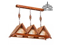 آویز چوبی خطی آلاچیق 3 شعله تک کار