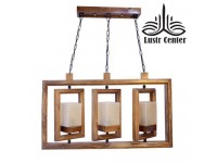 لوستر آویز چوبی آوینا 3 خطی