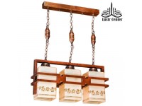 لوستر آویز چوبی بیتا سه شعله تک کار
