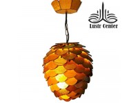 لوستر آویز چوبی کاج بزرگ