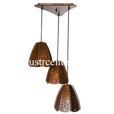 لوستر آویز چوبی سه شعله 760