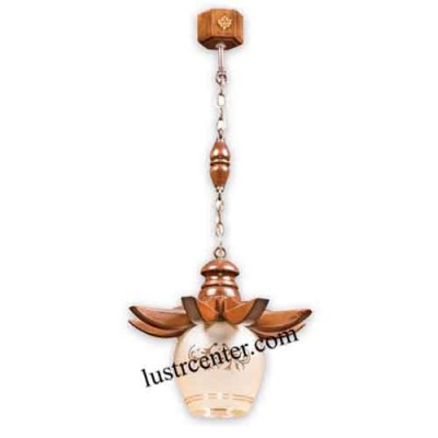 آویز چوبی ستاره تک شعله 