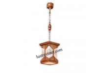 آویز چوبی کلبه تک شعله