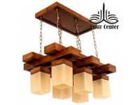 لوستر چوبی الینا شش شاخه
