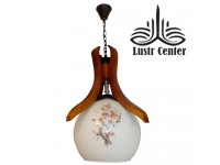 لوستر آویز چوبی چهار پر