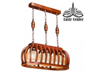 آویز چوبی هلالی بیضی 3 شعله