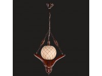لوستر آویز چوبی مدل نساجی