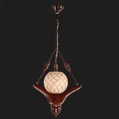 لوستر آویز چوبی مدل نساجی