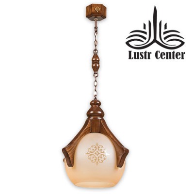 آویز چوبی نگین بزرگ