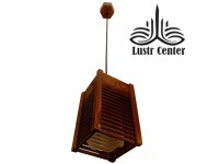 لوستر آویز چوبی استوانه تکی