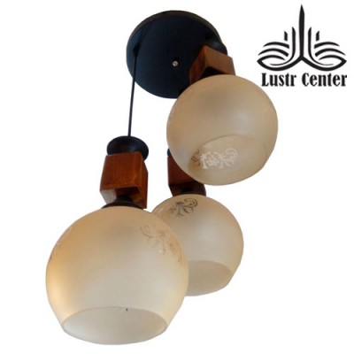 لوستر آویز چوبی پردیس 3 شعله