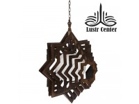 آویز چوبی دارکار مدل ستاره