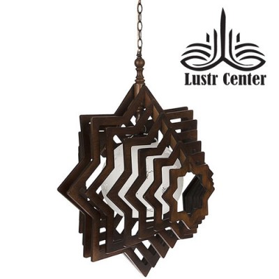 آویز چوبی دارکار مدل ستاره