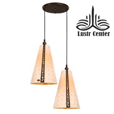آویز چوبی یونیک دو شعله دارکار