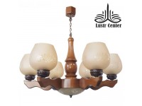 لوستر چوبی شیما شش شاخه