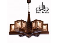 لوستر چوبی صبا شش شاخه