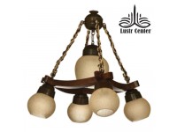 لوستر چوبی 240 پنج شاخه