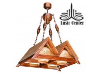 لوستر چوبی آلاچیق 4 شعله تک کار