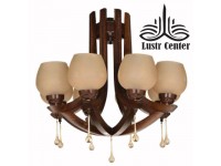 لوستر چوبی رعد هشت شاخه