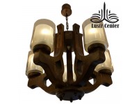 لوستر چوبی روژان پنج شاخه