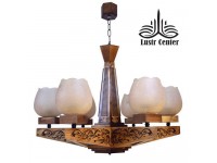 لوستر چوبی مدل ستاره 6 شاخه