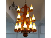 لوستر چوبی سوزان 21 شاخه