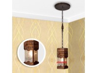 لوستر آویز چوبی میلان تک