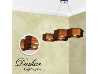 لوستر چوبی کندو چهار خطی دارکار