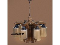 لوستر چوبی آلفا هشت روبه پایین