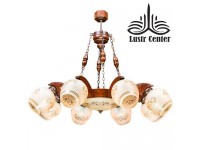 لوستر چوبی لاله هشت شاخه