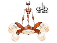 لوستر چوبی لاله چهار شاخه 