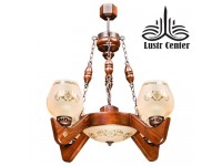 لوستر چوبی نایک عدسی خور چهار