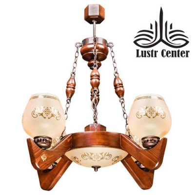 لوستر چوبی نایک عدسی خور چهار