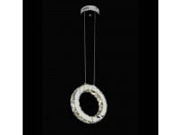 آویز مدرن کریستالی تک شعله 8105 با قطر 30