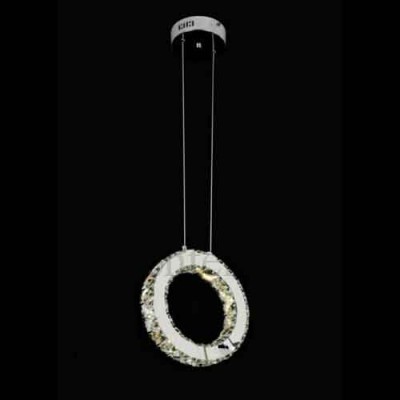 آویز مدرن کریستالی تک شعله 8105 با قطر 30