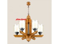 لوستر چوبی اسماء شش شعله