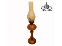 آباژور رومیزی چوبی گردسوزی