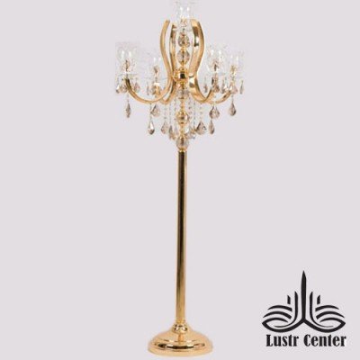 آباژور ایستاده برنجی مدل شاخه داسی