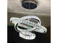 لوستر آویز سه حلقه کریستالی کهکشانی