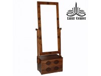 آینه ایستاده چوبی دو کشو عباسی