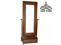 آینه ایستاده چوبی تک کشو معرق