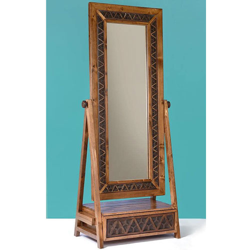 آینه چوبی چاتمه طبقه دار گره