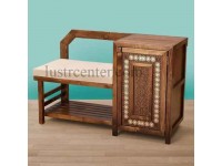 میز تلفن چوبی معرق 
