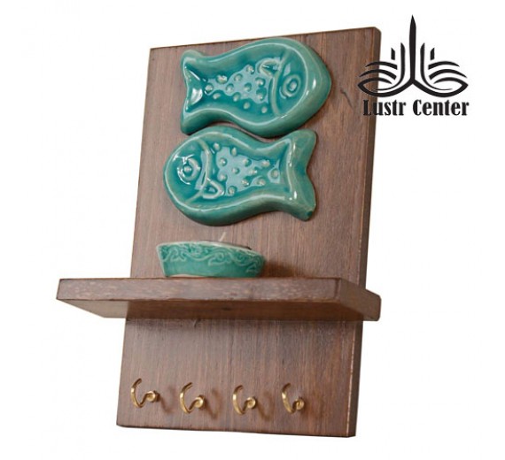 جاکلیدی و جاشمعی ماهی فیروزه ای